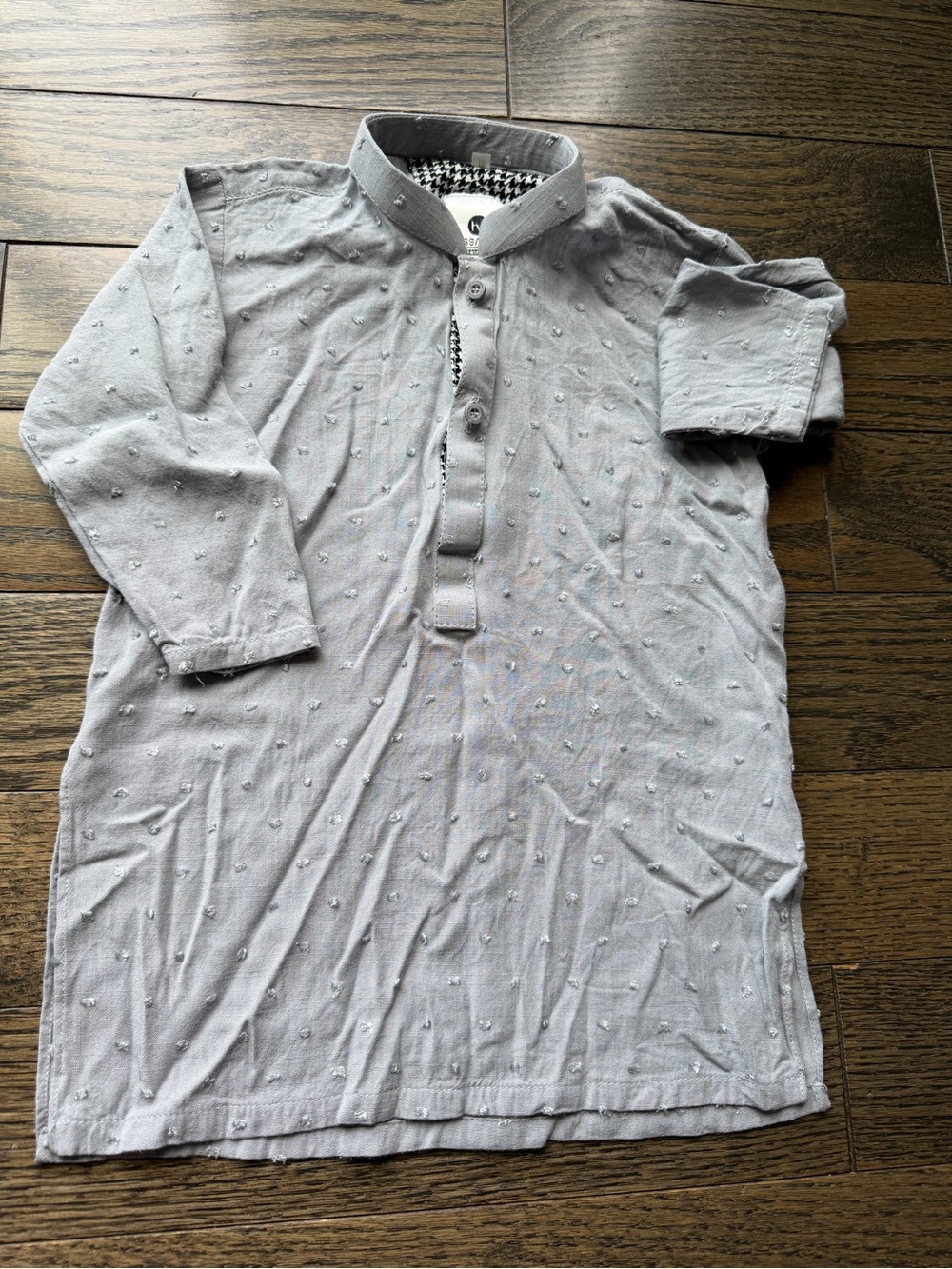 Light Gray Embroidered desi kurta toddler age